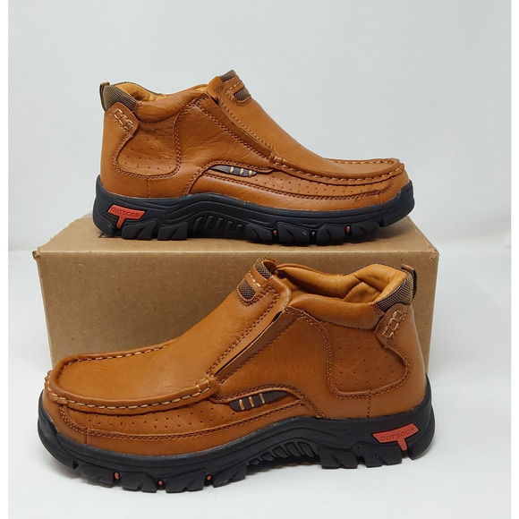 Unbranded Other - Men’s Brown Slip-On Ankle Boots Comfort Outdoor Casual Size EU 39